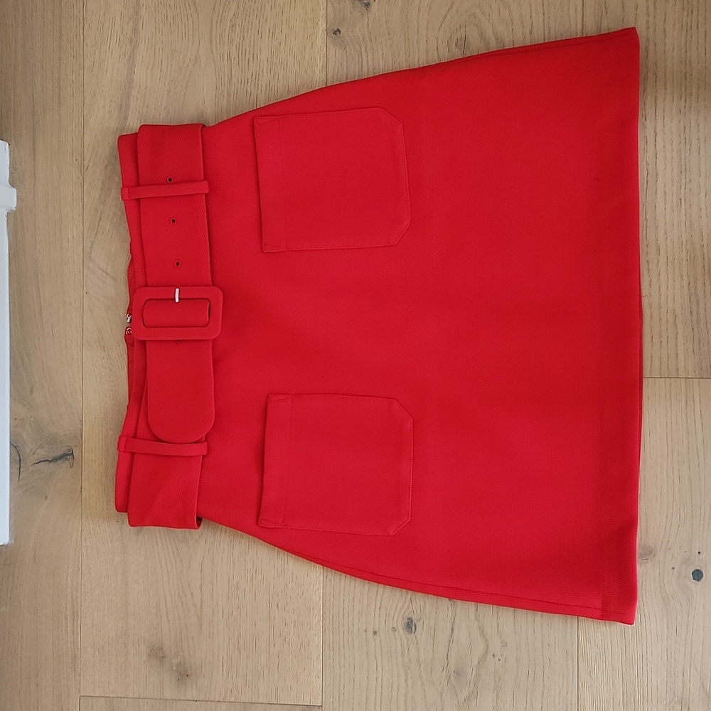 NWT & other stories Red Belted Skirt